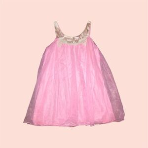 Vintage Pink Chiffon Babydoll